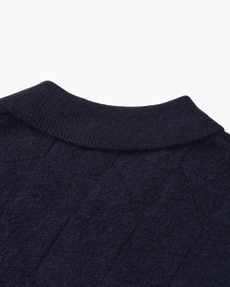 Heritage Diamond Strick-Strickjacke mit Reißverschluss
