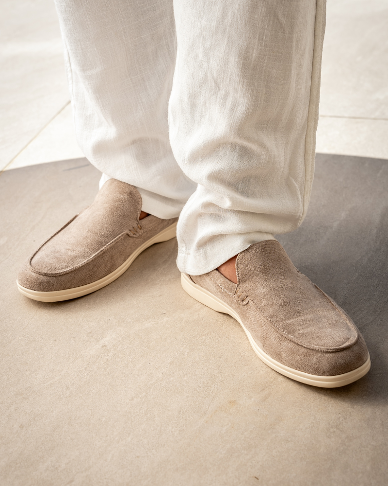 Wildleder-Loafer im Stil des alten Geldes