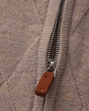 Heritage Diamond Strick-Strickjacke mit Reißverschluss