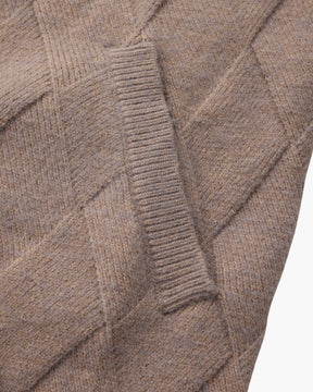 Heritage Diamond Strick-Strickjacke mit Reißverschluss