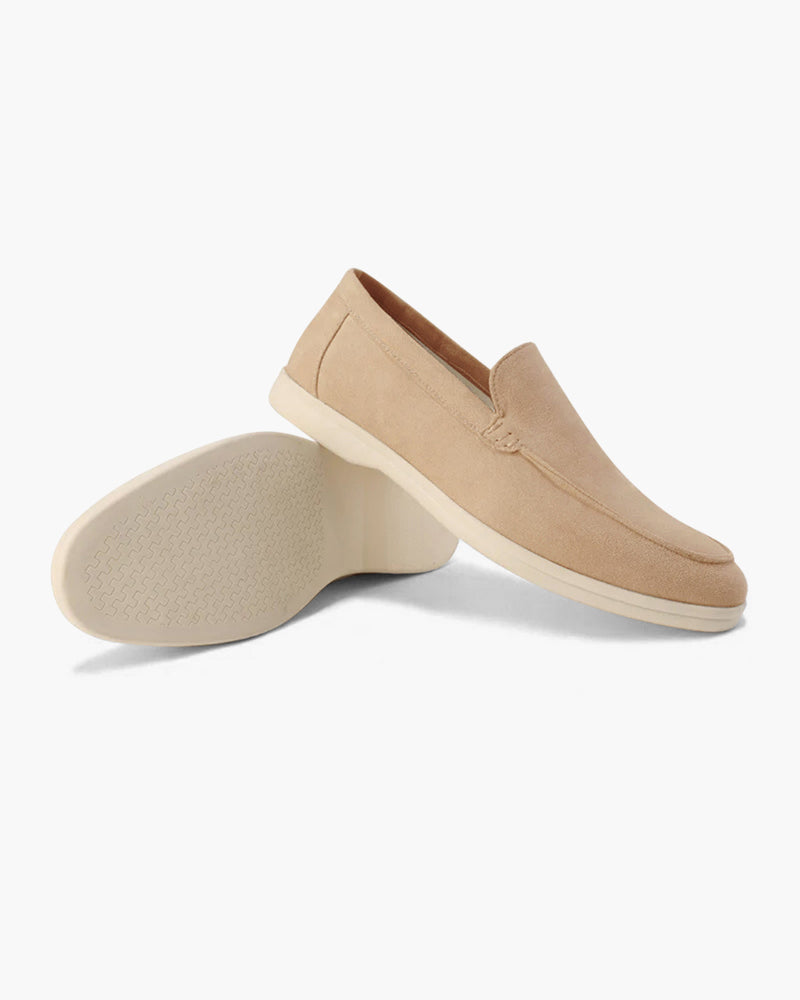 Wildleder-Loafer im Stil des alten Geldes