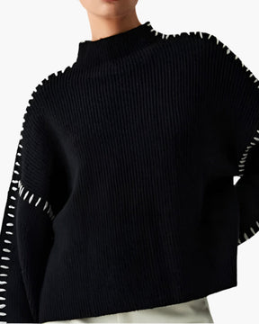 Der Lila Stitch Pullover