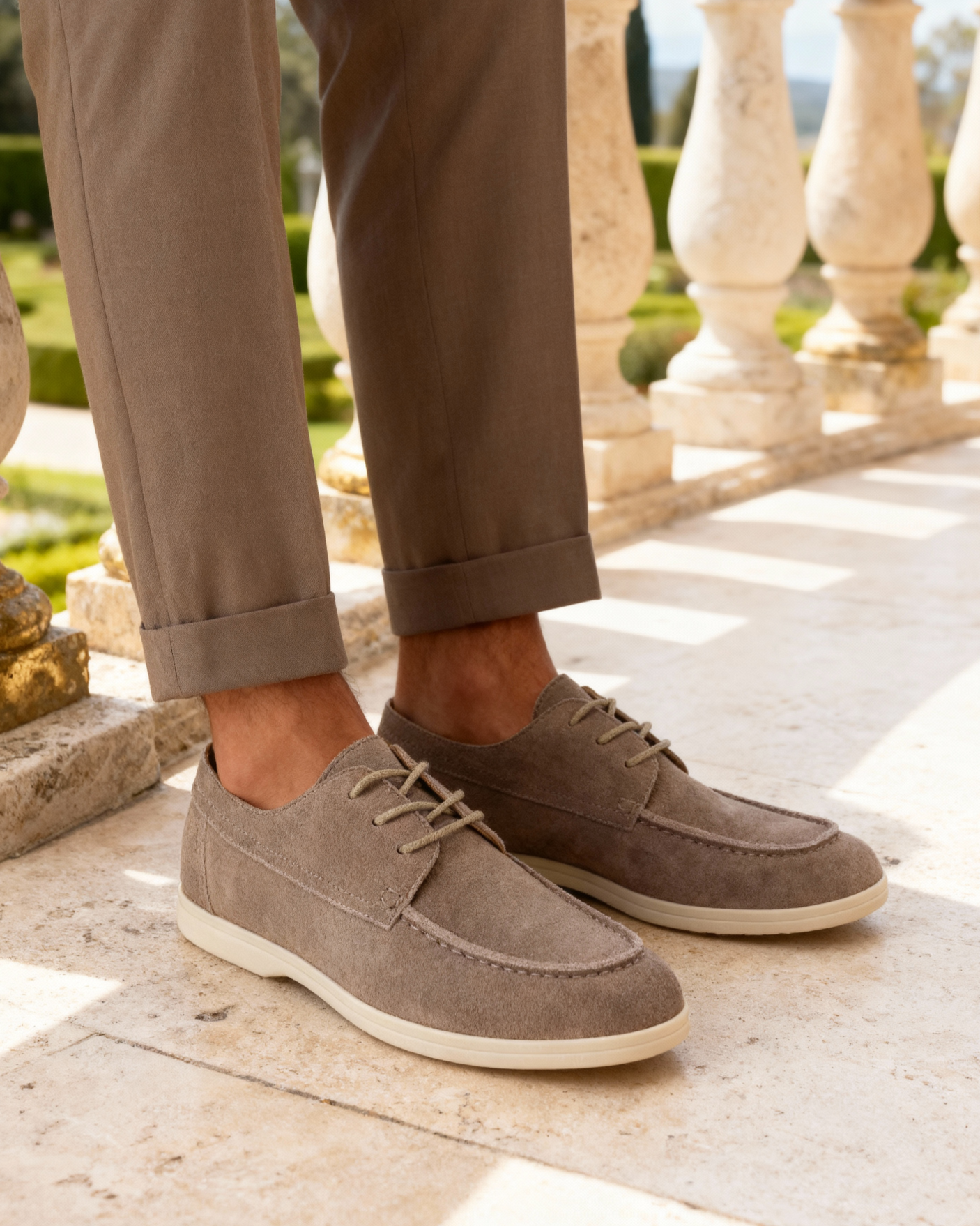 Premium-Schnürschuhe aus Wildleder