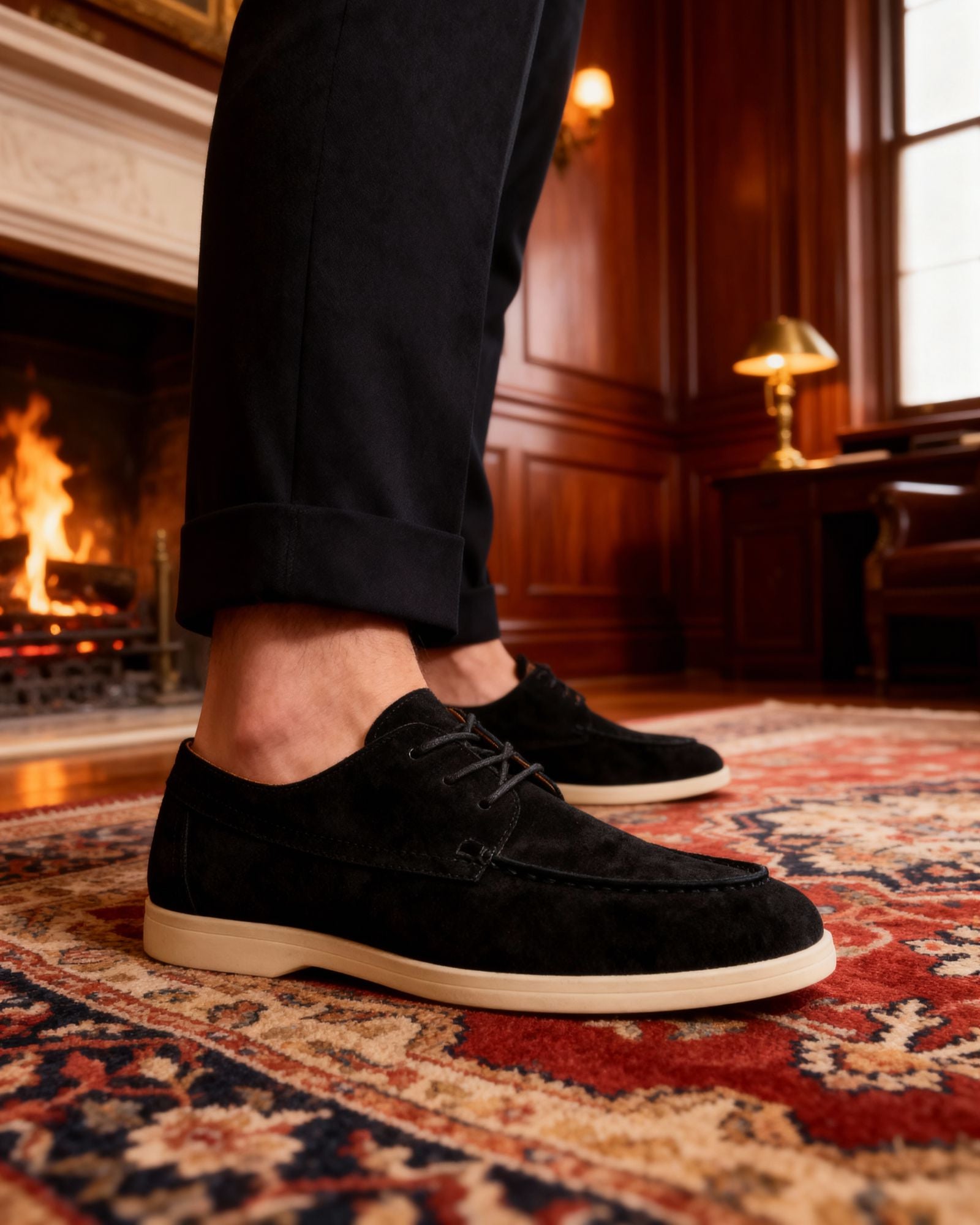 Premium-Schnürschuhe aus Wildleder