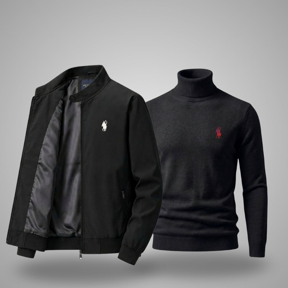 Herrenjacke + Gratis-Pullover (Sonderangebot) 