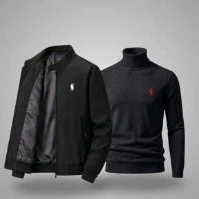 Herrenjacke + Gratis-Pullover (Sonderangebot) 
