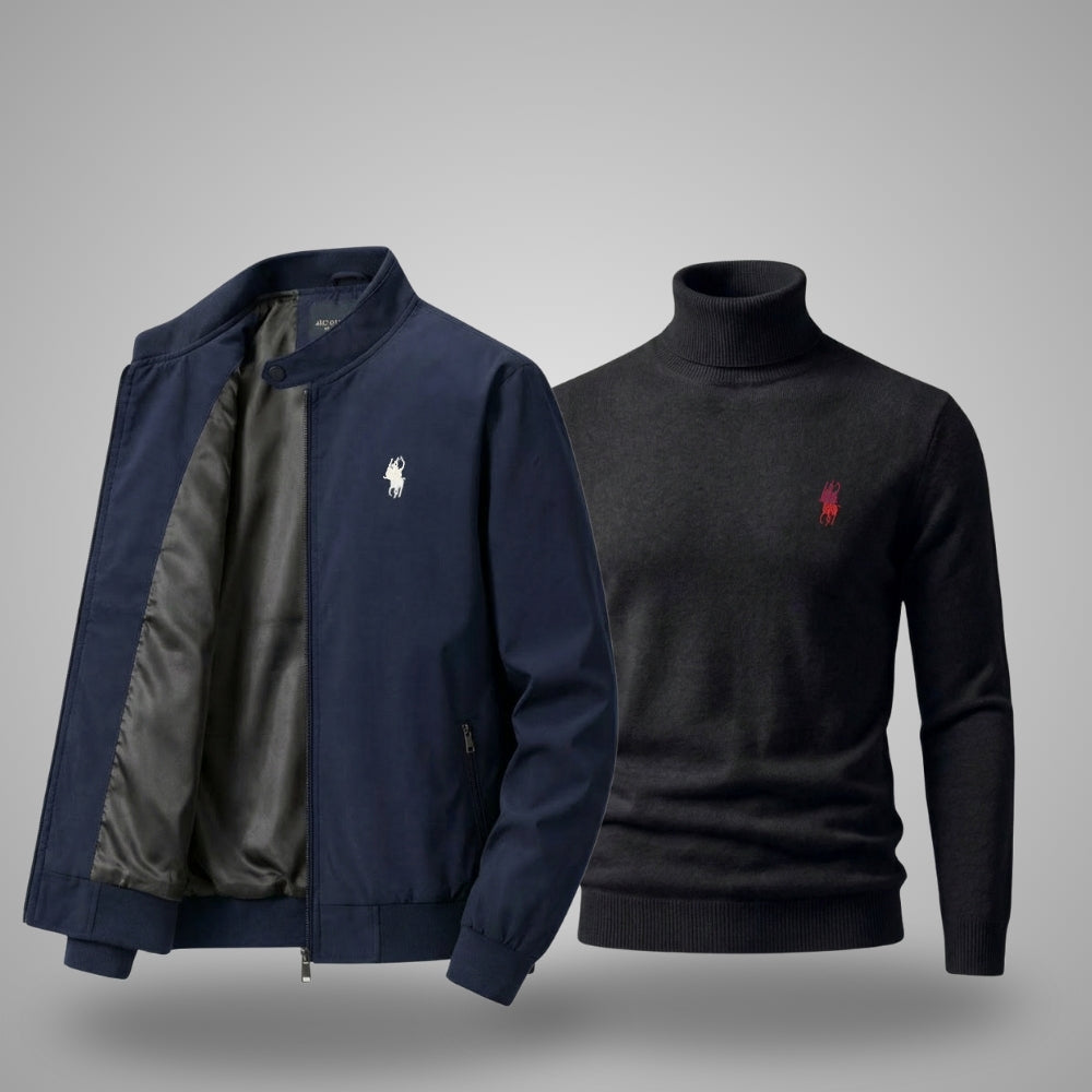 Herrenjacke + Gratis-Pullover (Sonderangebot) 