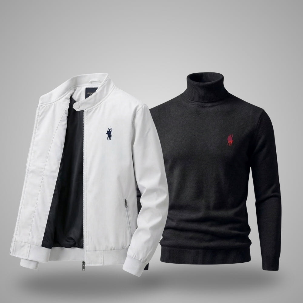 Herrenjacke + Gratis-Pullover (Sonderangebot) 