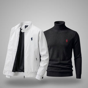 Herrenjacke + Gratis-Pullover (Sonderangebot) 