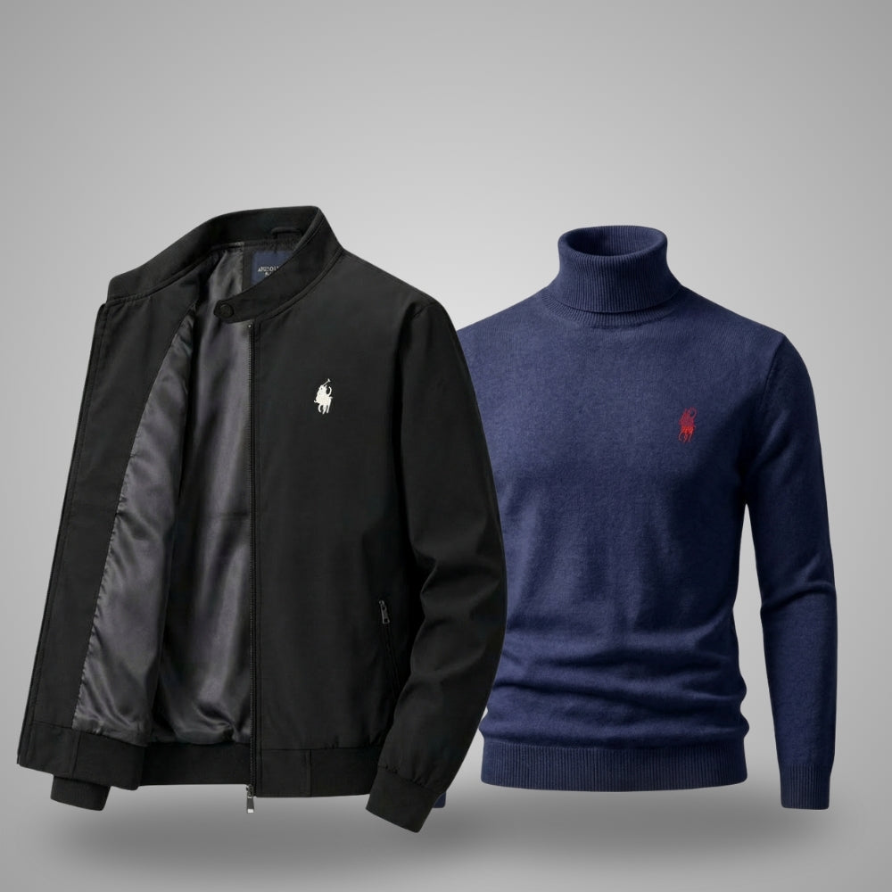 Herrenjacke + Gratis-Pullover (Sonderangebot) 