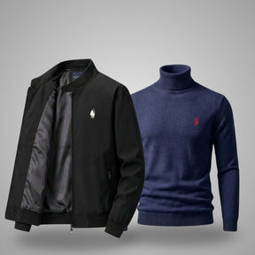 Herrenjacke + Gratis-Pullover (Sonderangebot) 