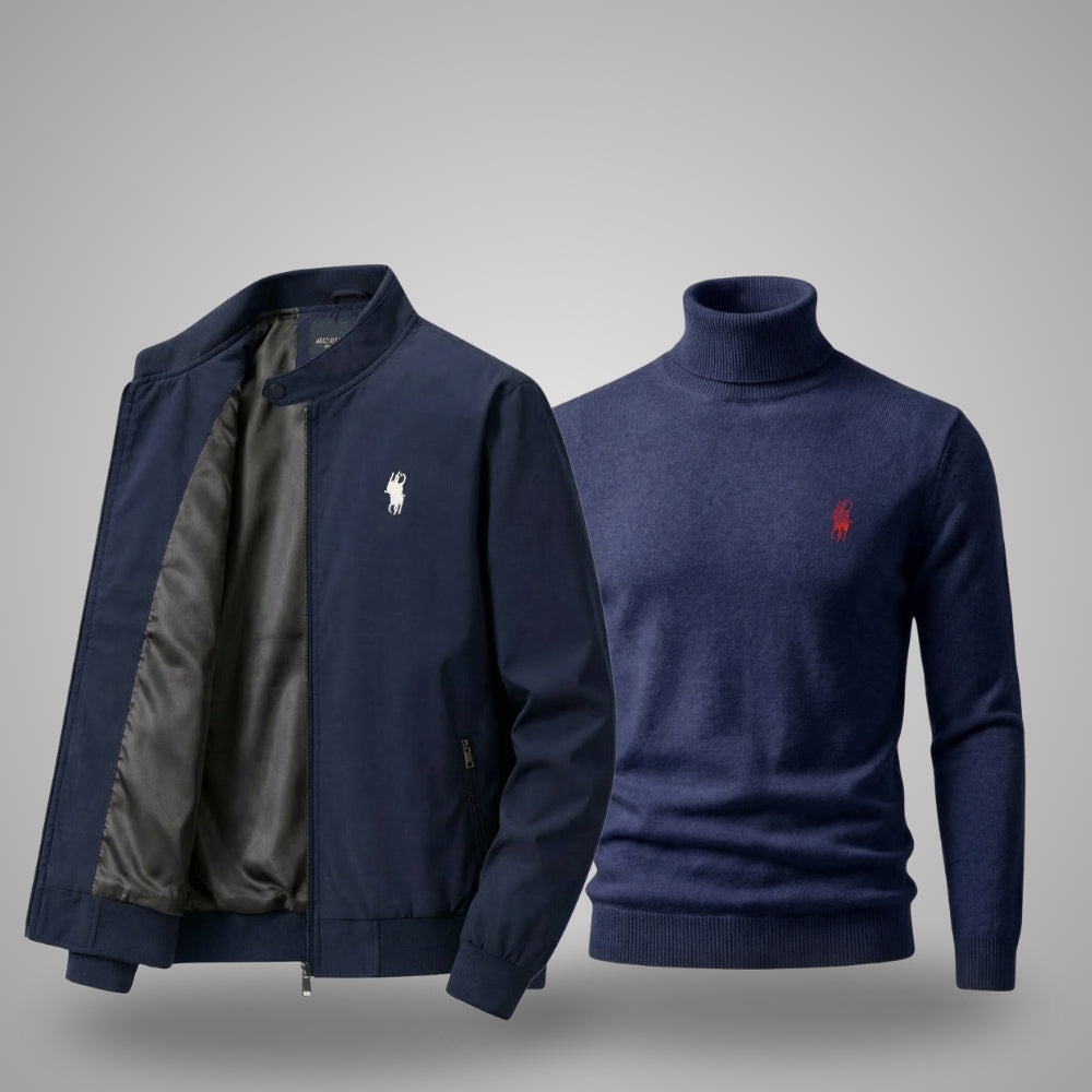Herrenjacke + Gratis-Pullover (Sonderangebot) 