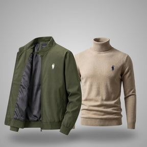 Herrenjacke + Gratis-Pullover (Sonderangebot) 