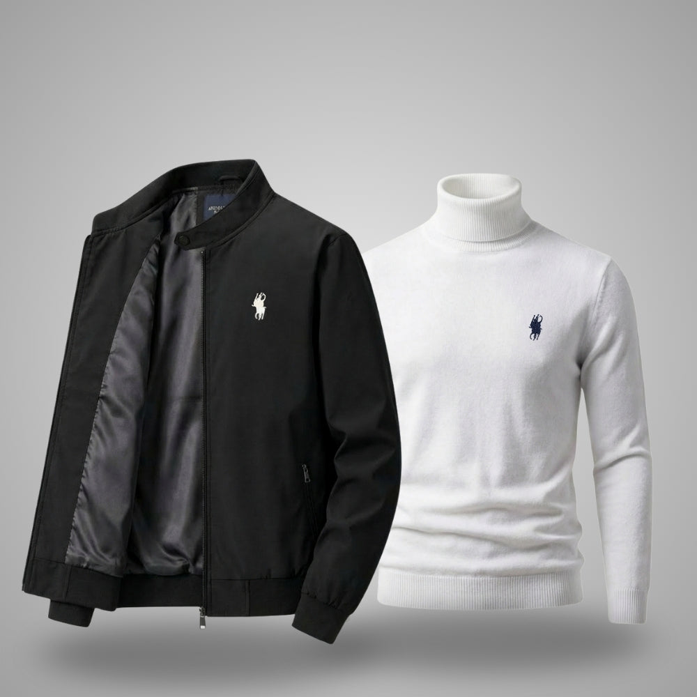 Herrenjacke + Gratis-Pullover (Sonderangebot) 