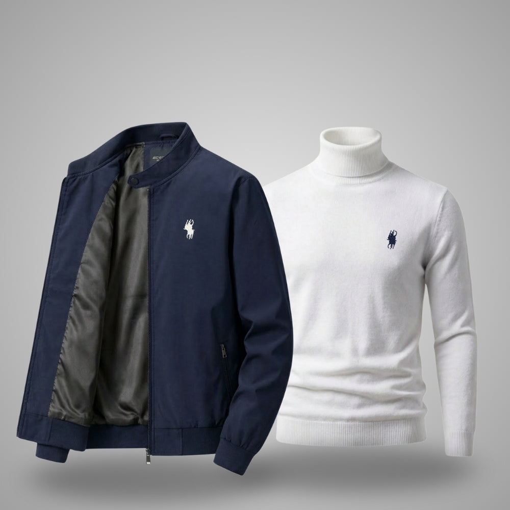 Herrenjacke + Gratis-Pullover (Sonderangebot) 