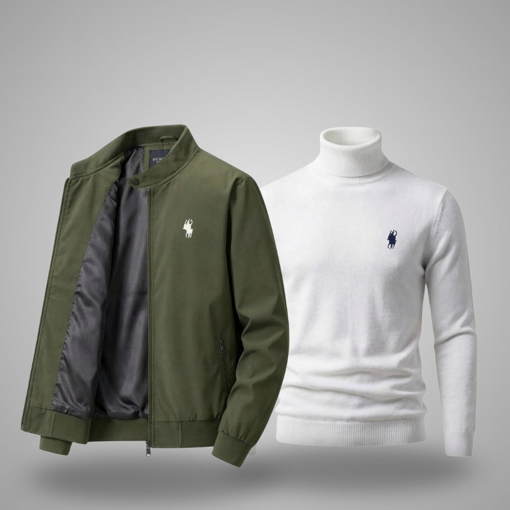Herrenjacke + Gratis-Pullover (Sonderangebot) 