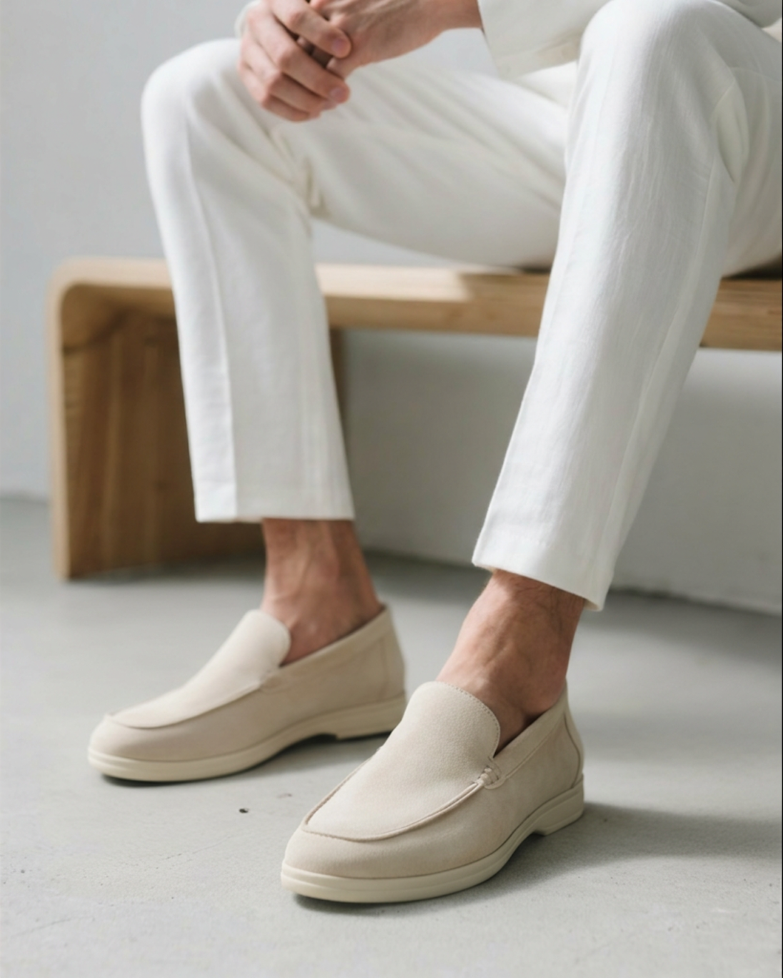 Wildleder-Loafer im Stil des alten Geldes