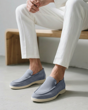 Wildleder-Loafer im Stil des alten Geldes