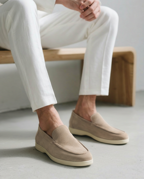 Wildleder-Loafer im Stil des alten Geldes